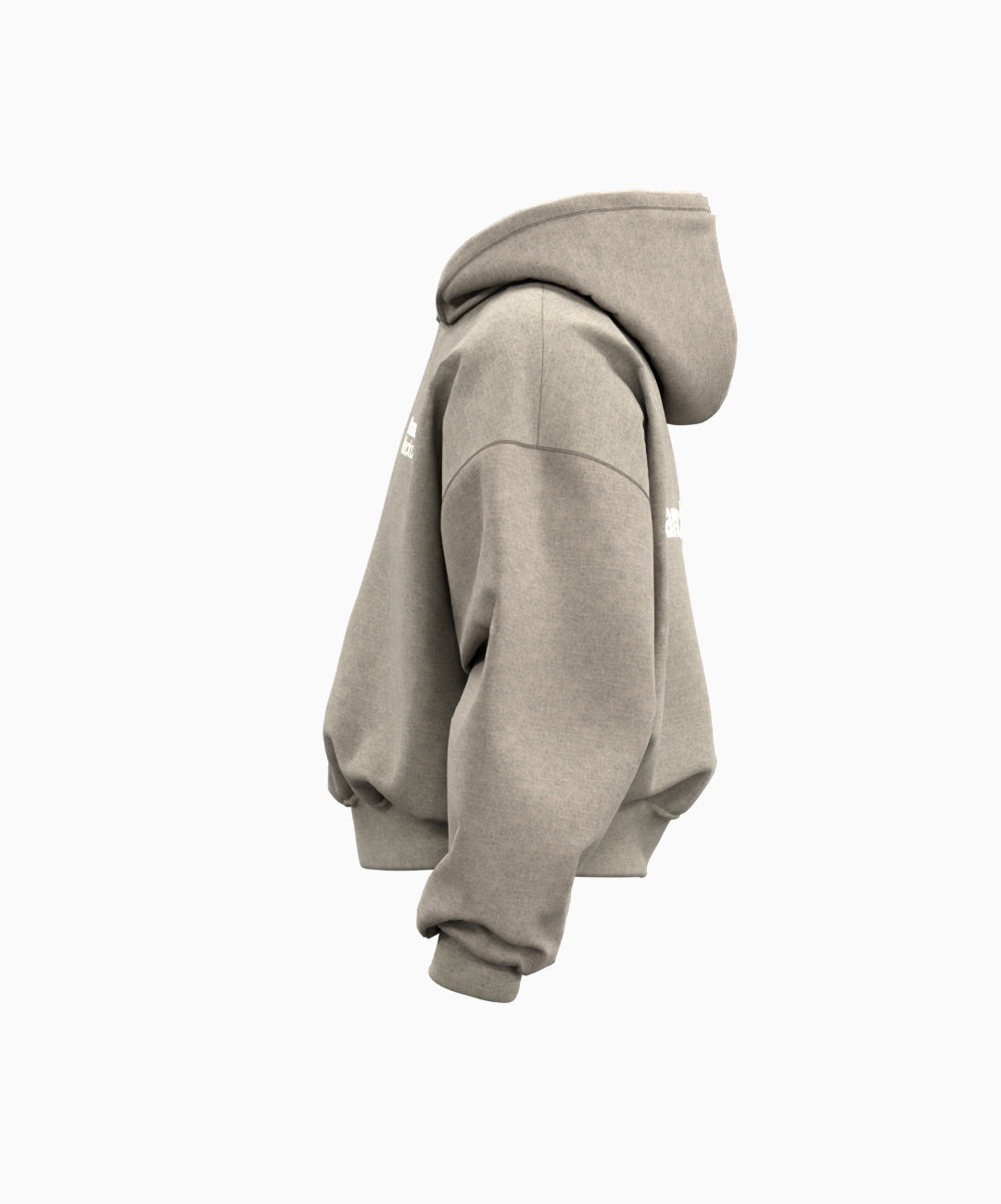 Gray hoodie on a white background