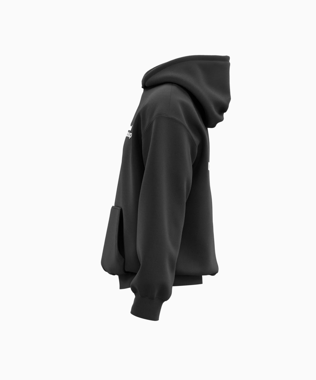 Black hoodie on a white background