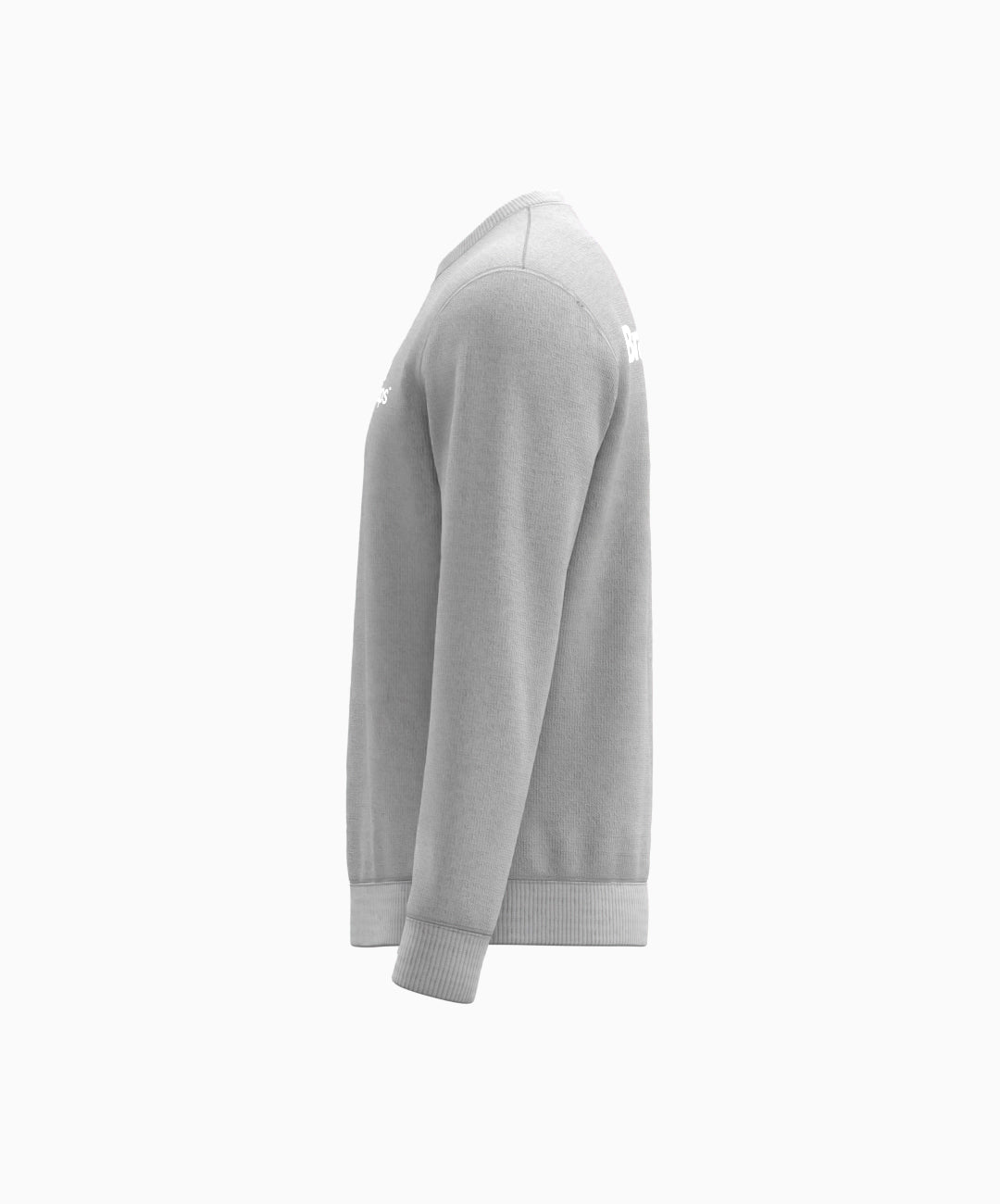 Gray sweater on a white background