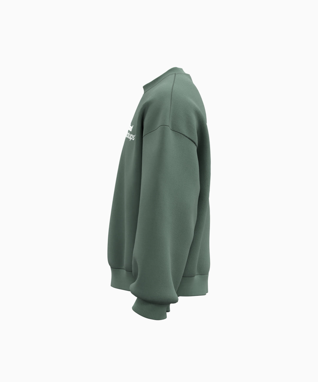 Green sweatshirt on a white background