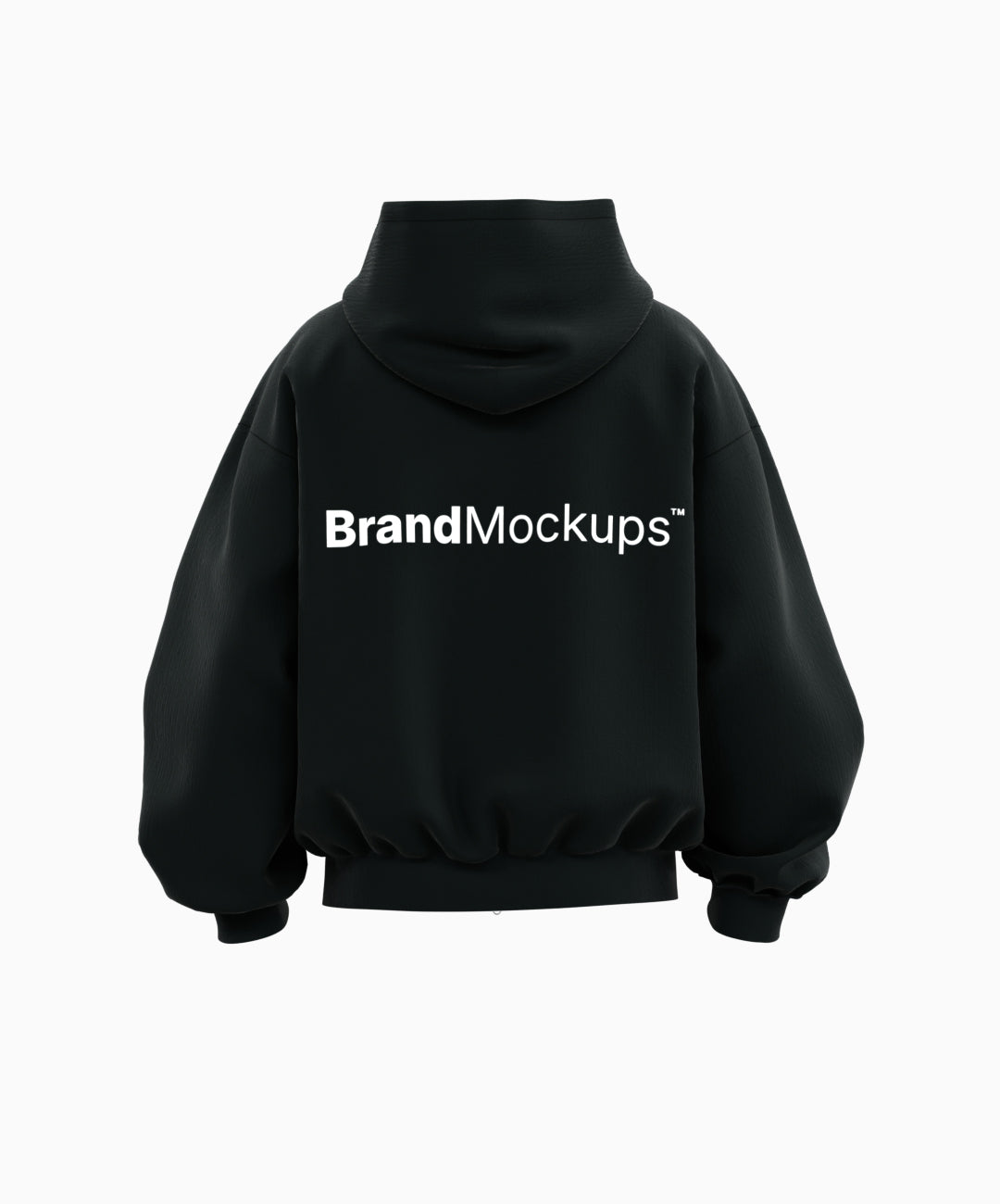 Oversized Zipper Hoodie Mockup