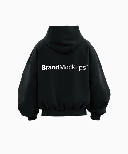 Oversized Zipper Hoodie Mockup