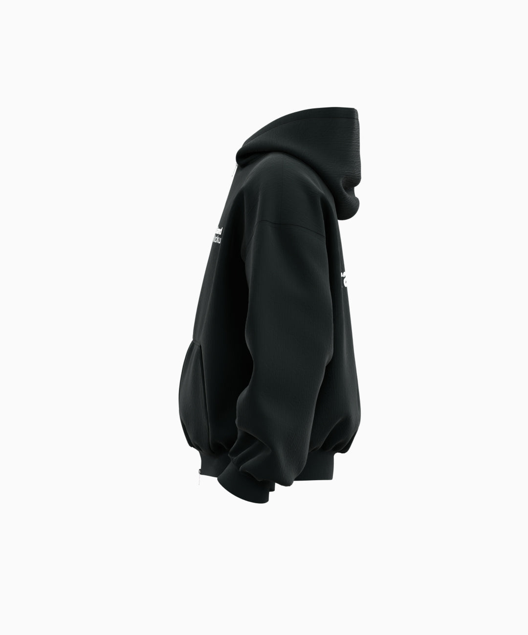 Oversized Zipper Hoodie Mockup