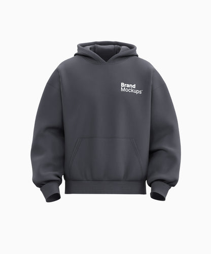 Boxy Hoodie 3D Mockup - Brand Mockups