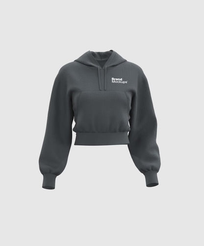 Cropped Hoodie 3D Mockup