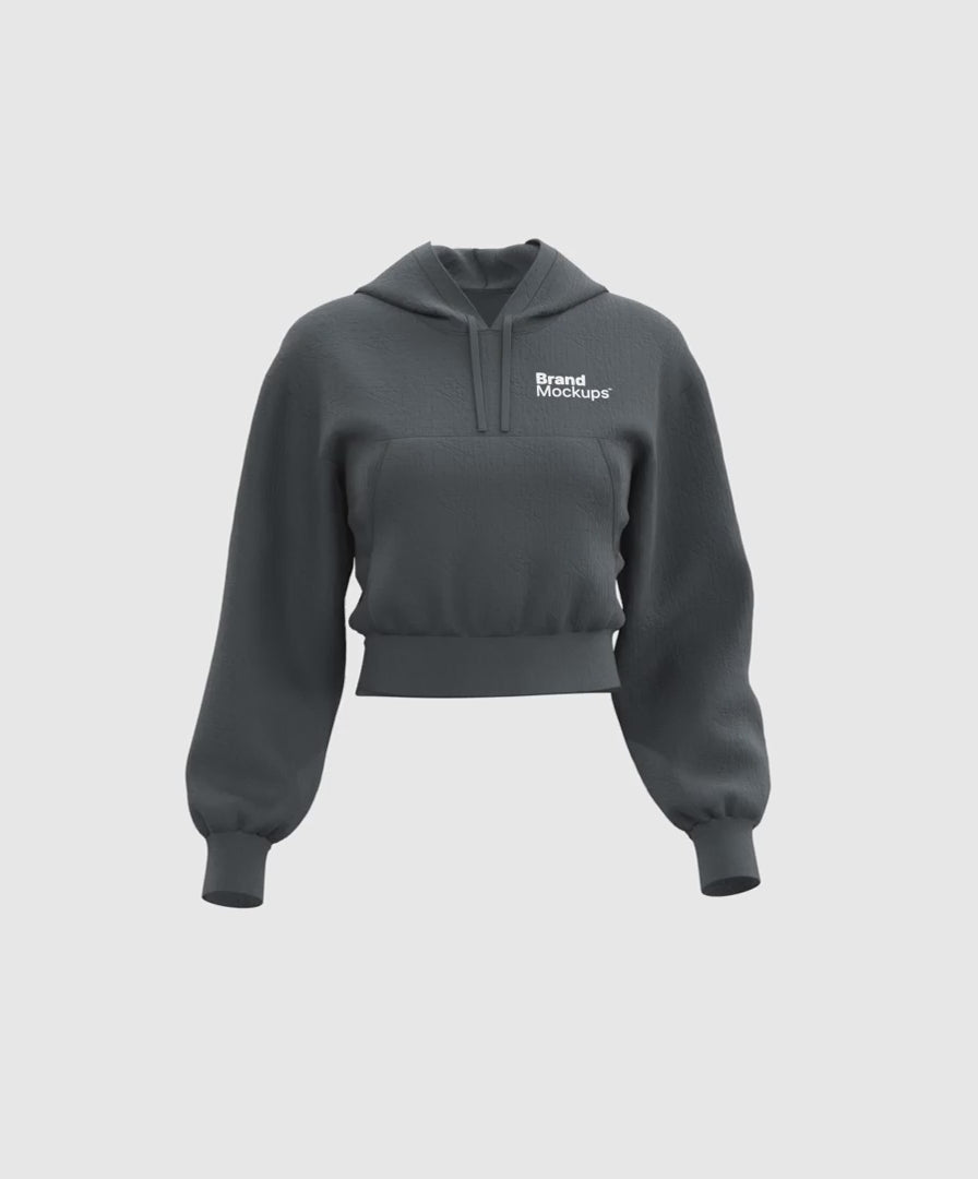 Cropped Hoodie 3D Mockup
