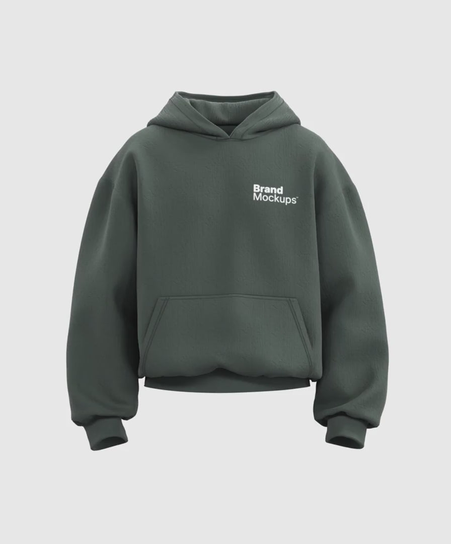 Boxy Hoodie 3D Mockup