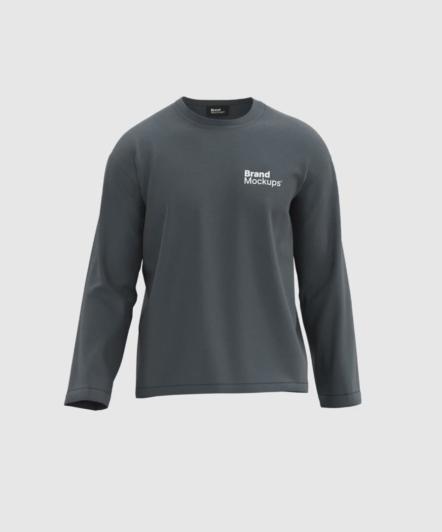 Longsleeve T-Shirt 3D Mockup - Bundle